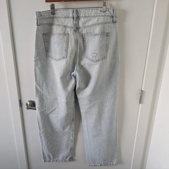 Mika By Dynamite Distress Relaxed Straight Jeans - Picture 2 of 7